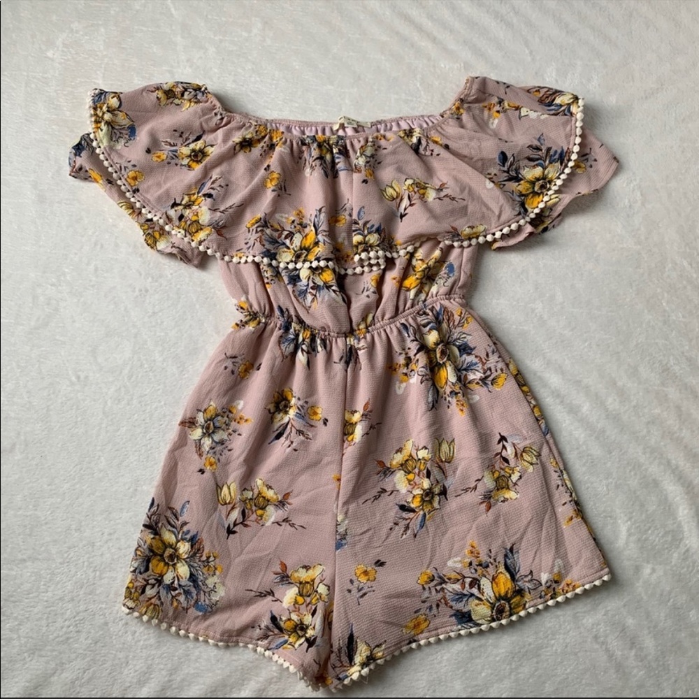 Francesca’s Floral Off the Shoulder Romper